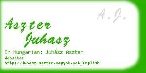 aszter juhasz business card